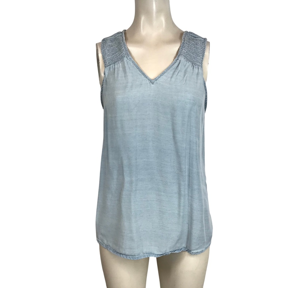 Joie Light Blue Sleeveless V-Neck Tank Top